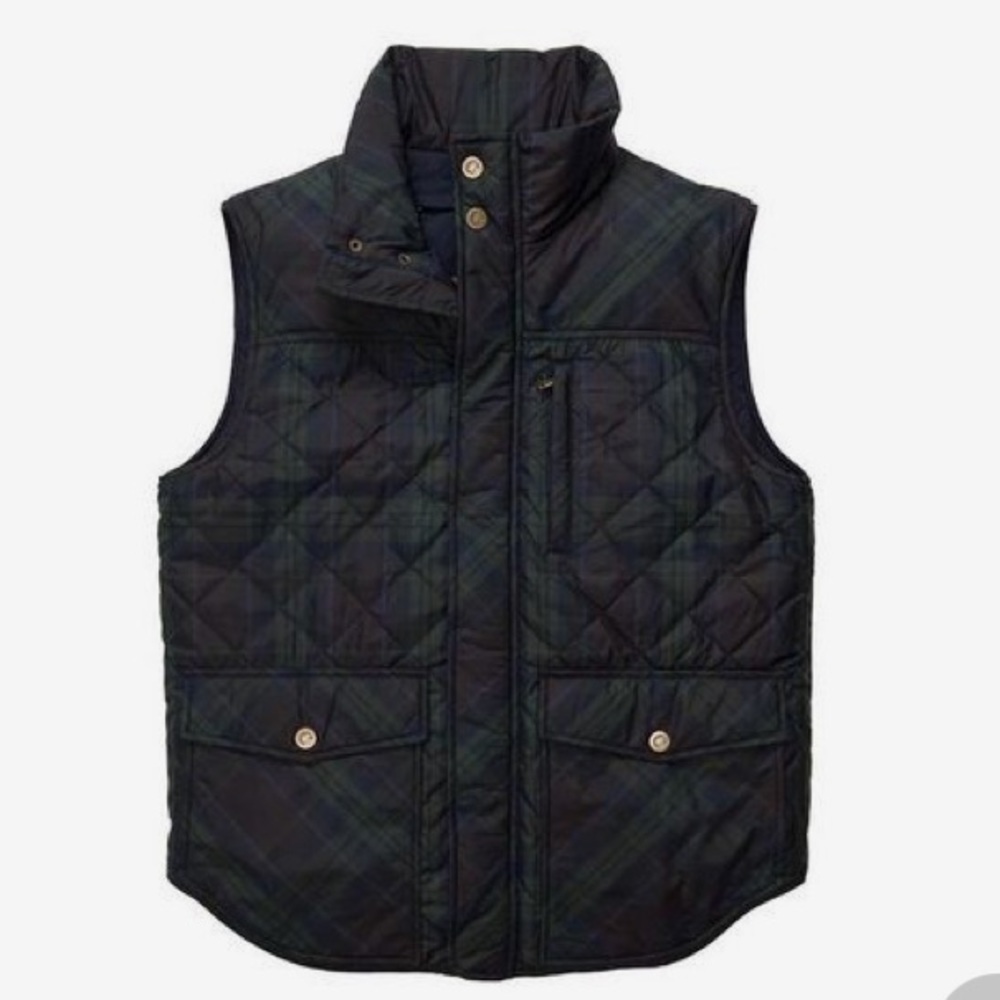 Southern Proper Navy Tartan vest